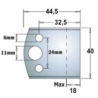 Комплект из 2-х бланкет 40x4 HSS CMT 690.193H