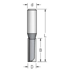 Фреза пазовая  D25 B32 Z2 хвостовик 12 WPW P252502