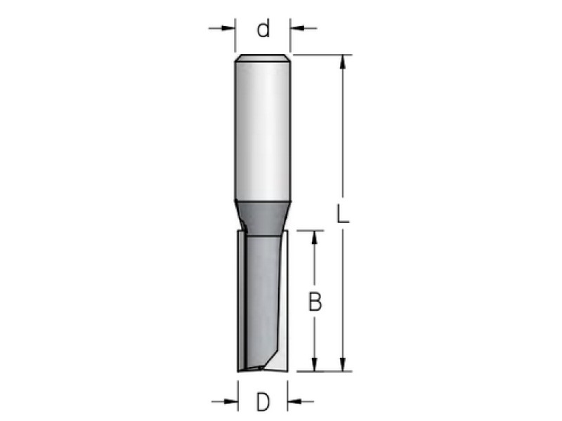 Фреза пазовая  D25 B32 Z2 хвостовик 12 WPW P252502