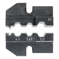 Плашка опрессовочная: штекеры для оптоволокна, FSMA / ST / SC + STSC-/K, Ø 4.3 / 5.4 / 6.0 мм, 3 гнезда Knipex KN-974983