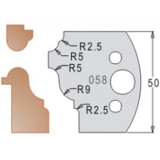 Нож Dimar МУЛЬТИСИСТЕМА HSS мультипрофиль плинтус R9 50x20x4 3305850