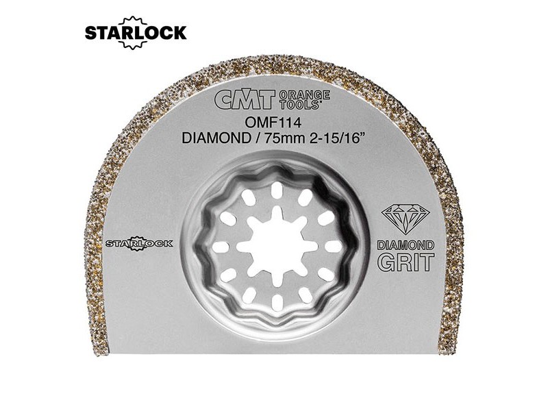 Сегментное пильное полотно 75 мм с алмазным напылением STARLOCK CMT OMF114-X1