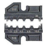 Плашка опрессовочная: неизолированные кабельные наконечники DIN 46267, 1.5/2.5/4/6/10 мм², 5 гнёзд Knipex KN-974930