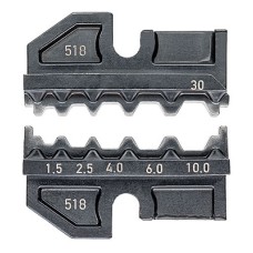 Плашка опрессовочная: неизолированные кабельные наконечники DIN 46267, 1.5/2.5/4/6/10 мм², 5 гнёзд Knipex KN-974930