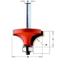 Радиусная фреза с нижним подшипником D=18,7 I=12,7 S=8,0 R=3,00 CMT 938.187.11