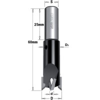 Зенкер специальный 90°HW Z2+2 S=10X25 D=6/15 RH CMT 515.615.11