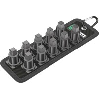 Belt B VDE, прочный матерчатый пояс на 10 отверточных головок 3/8", пустой, неукомплектованный Wera WE-003982
