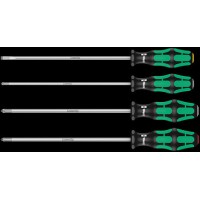 335/350/355/4 Kraftform Plus Lasertip Набор отвёрток, длинных, 4 пр., PH 2x200, PZ 1x200/2x200, SL 1.0x5.5x200 Wera WE-347736