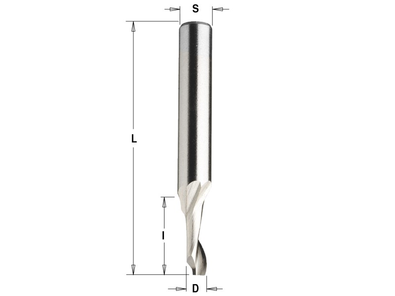 Спиральная фреза по алюминию верхний рез HSS+Co Z1 S=8 D=8x14x80 RH CMT 188.080.51