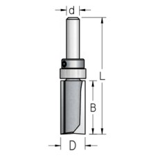 Фреза D9.5 B13 Z2 копирующий верхний подшипник хвостовик 6 WPW PF20953