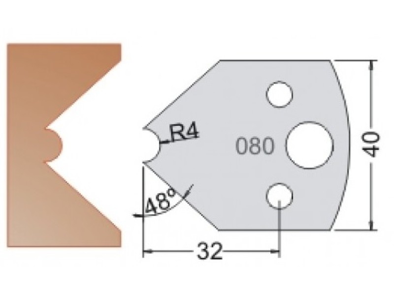 Нож Dimar МУЛЬТИСИСТЕМА HSS книжная полка галтель R4 40x20x4 3308040