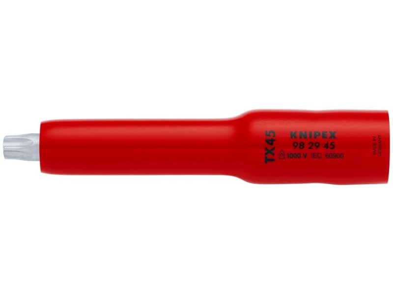 Головка торцевая VDE 3/8" с вставкой-битой TORX, TX45, диэлектрическая Knipex KN-982945