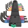 950/9 SPKS Hex-Plus Multicolour BlackLaser 2 Набор Г-образных ключей, с шаром, 9 пр., 1.5/2/2.5/3/4/5/6/8/10 мм Wera WE-133164