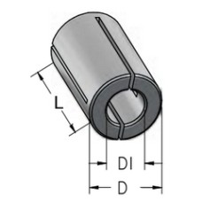 Втулка цанга переходная с D12 на d6.3 L30 тип B WPW TL12063