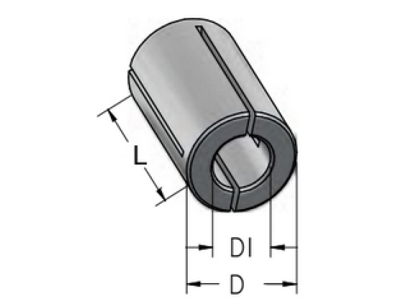 Втулка цанга переходная с D12 на d6.3 L30 тип B WPW TL12063