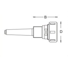 Патрон адаптер конус Морзе M2 D50x60 для цанги ER32 Dimar 642005