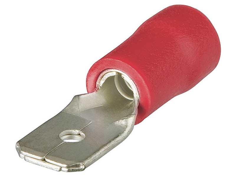 Штекеры плоские, изолированные, красные, 6.3 x 0.8 мм, 0.5-1.0 мм², 100 шт Knipex KN-9799110