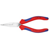 Плоскогубцы электрика для монтажа проводов, 160 мм, хром, 2-комп ручки Knipex KN-1305160