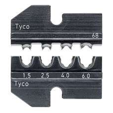 Плашка опрессовочная: штекеры Solar (Tyco), 1.5-6.0 мм², 4 гнезда Knipex KN-974968
