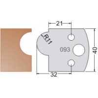 Нож Dimar МУЛЬТИСИСТЕМА HSS полуштап R11 40x20x4 3309340