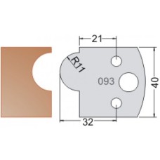 Нож Dimar МУЛЬТИСИСТЕМА HSS полуштап R11 40x20x4 3309340