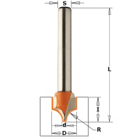 Фреза гравировальная радиусная D=10,0 I=10,0 S=8,0 R=5,00 CMT 965.402.11