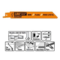Пилки сабельные 5 штук для дерева и металла BIM 150x2,5x10TPI CMT JS922HF-5