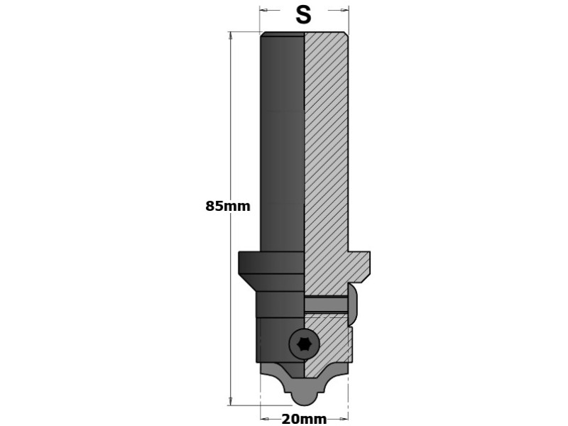 Нож твердосплавный для 616.000 R=3.5 мм HW CMT 616.002