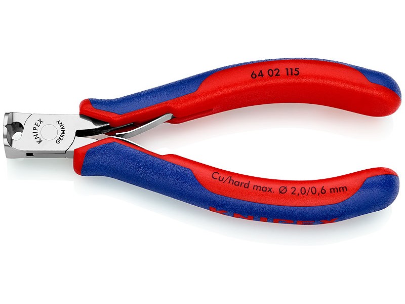 Кусачки торцевые для электроники, маленькая фаска, 115 мм, 2-комп ручки Knipex KN-6402115