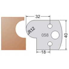 Нож Dimar МУЛЬТИСИСТЕМА HSS полуштап R12 40x20x4 3305840