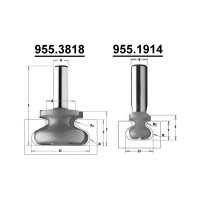 Фреза концевая профильная D=38,1 I=20,7 S=8,0 L=55,5 CMT 955.3818