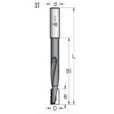 Фреза спиральная паз под замок Z2 D14 B25 L160 хвостовик 16 WPW DT14001