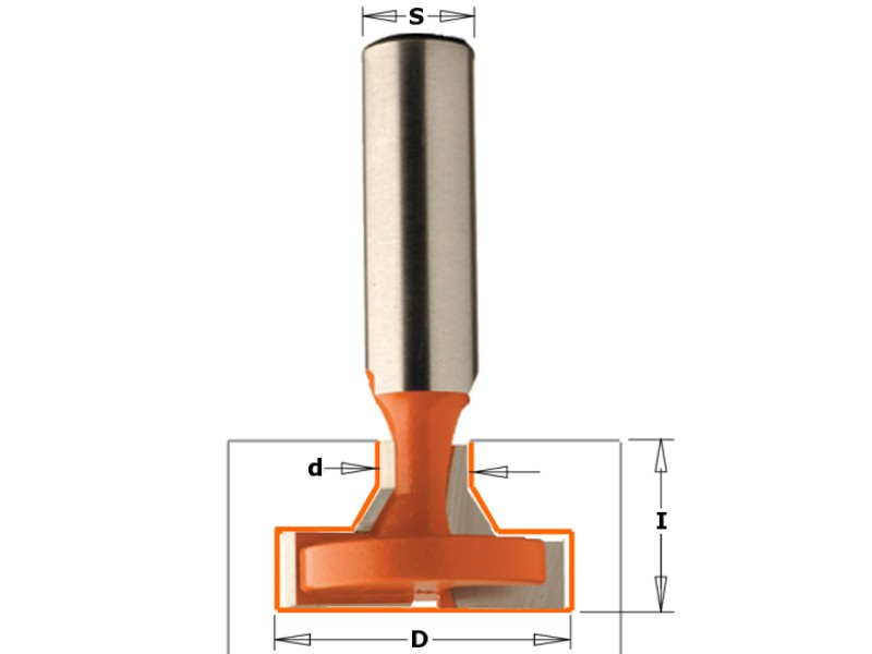 Фреза для изготовления Т-образных пазов D=34,9 I=22,2 S=12,0 L=63,5 CMT 950.602.11