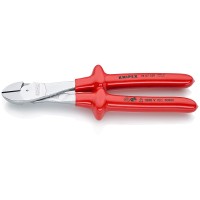 Бокорезы особо мощные VDE, 250 мм, хром, обливные диэлектрические ручки Knipex KN-7407250