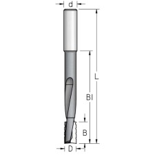 Фреза спиральная паз под замок Z2 D14 B25 L160 хвостовик 12 WPW DT14002