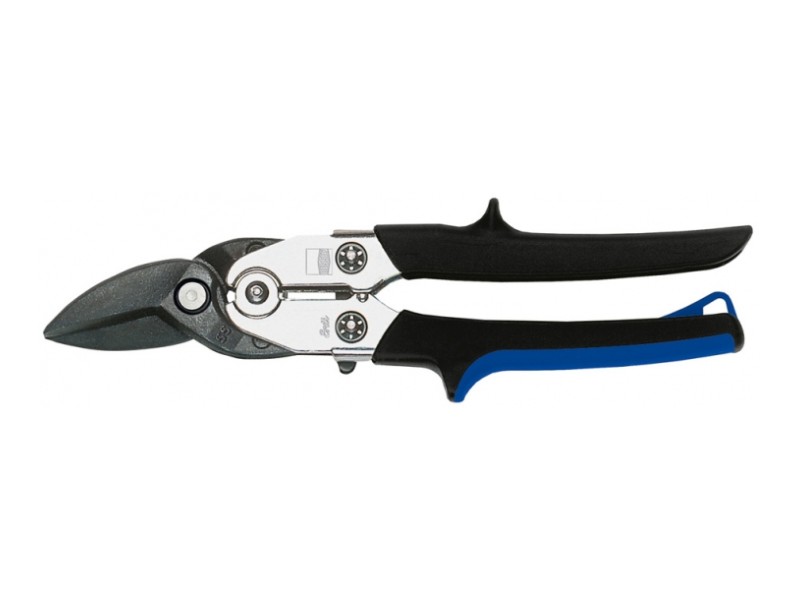 Ножницы по металлу, фигурные, правые, 260 мм, рез: 1.2 мм, короткий прямой и фигурный рез Erdi D27