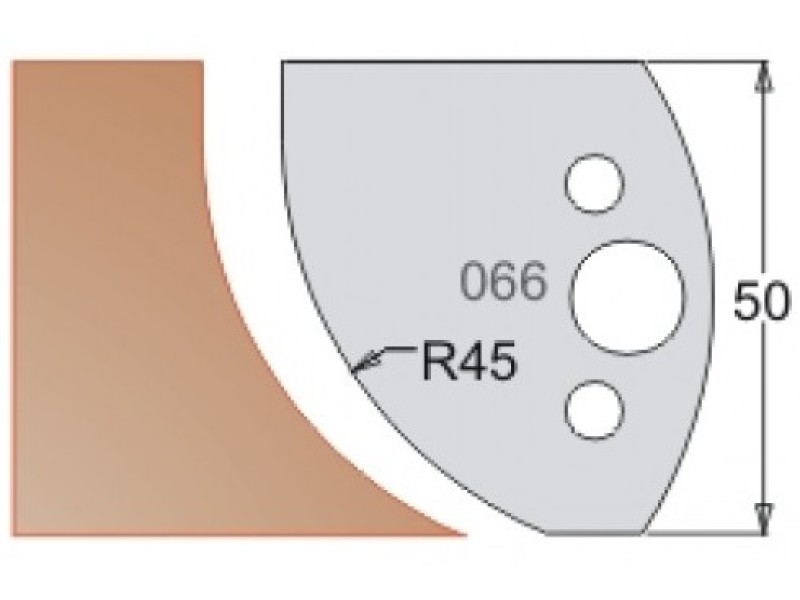 Нож Dimar МУЛЬТИСИСТЕМА HSS полугалтель R45 50x20x4 3306650