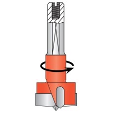 Сверло чашечное левое D15x55.5 L57.5 хвостовик 10x26 присадка Dimar 2031087