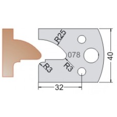 Нож Dimar МУЛЬТИСИСТЕМА HSS фристайл R25;3 40x20x4 3307840