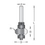 Фреза фаска полдиаметра R5 D22.7x10 L61 2 подшипника. хвостовик 6 Dimar 1622053