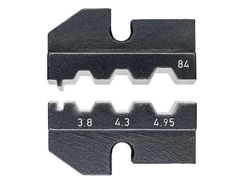 Плашка опрессовочная: штекеры для оптоволокна, Huber/Suhner, Ø 4.5 / 5.2 / 6.0 мм, 3 гнезда Knipex KN-974984