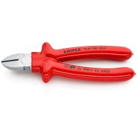 Бокорезы VDE, 180 мм, хром, обливные диэлектрические ручки Knipex KN-7007180