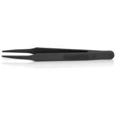 Пинцет углепластиковый ESD, 115 мм, гладкие прямые тупые губки, чёрный матовый Knipex KN-920901ESD