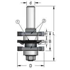 Фреза мебельный фасад без настройки римский D69.2 B22 подшипник хвостовик 8 WPW RGD2005