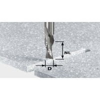 Фреза пазов. спиральн. цельная твёрдоспл. Festool HW Spi D12/42 LD ss S12