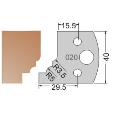 Нож Dimar МУЛЬТИСИСТЕМА HSS профиль барокко R5 40x20x4 3302040