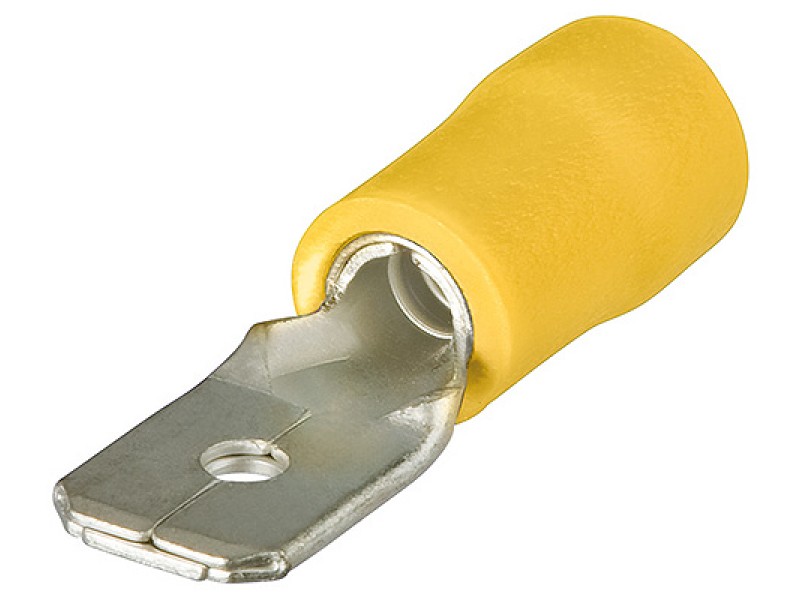 Штекеры плоские, изолированные, жёлтые, 6.3 x 0.8 мм, 4.0-6.0 мм², 100 шт Knipex KN-9799112