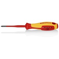 Отвёртка VDE Phillips PH1 x 80 мм, с узким концом, длина 187 мм, диэлектрическая Knipex KN-982401SL