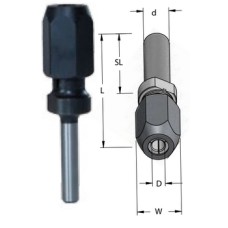 Патрон удлинитель для фрез хвостовик 8 плюс 32 мм к длине фрезы хвостовик 8 L67 WPW TX08005