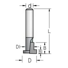 Фреза Т паз подвесные гнезда D9.5 B9.5 хвостовик 6 WPW MM10953